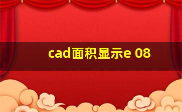 cad面积显示e 08